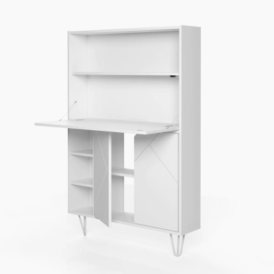 Bookcase Desk 611003 (White)